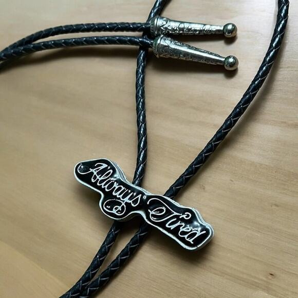 Always Tired Small Bolo Tie - Picture 3 of 6